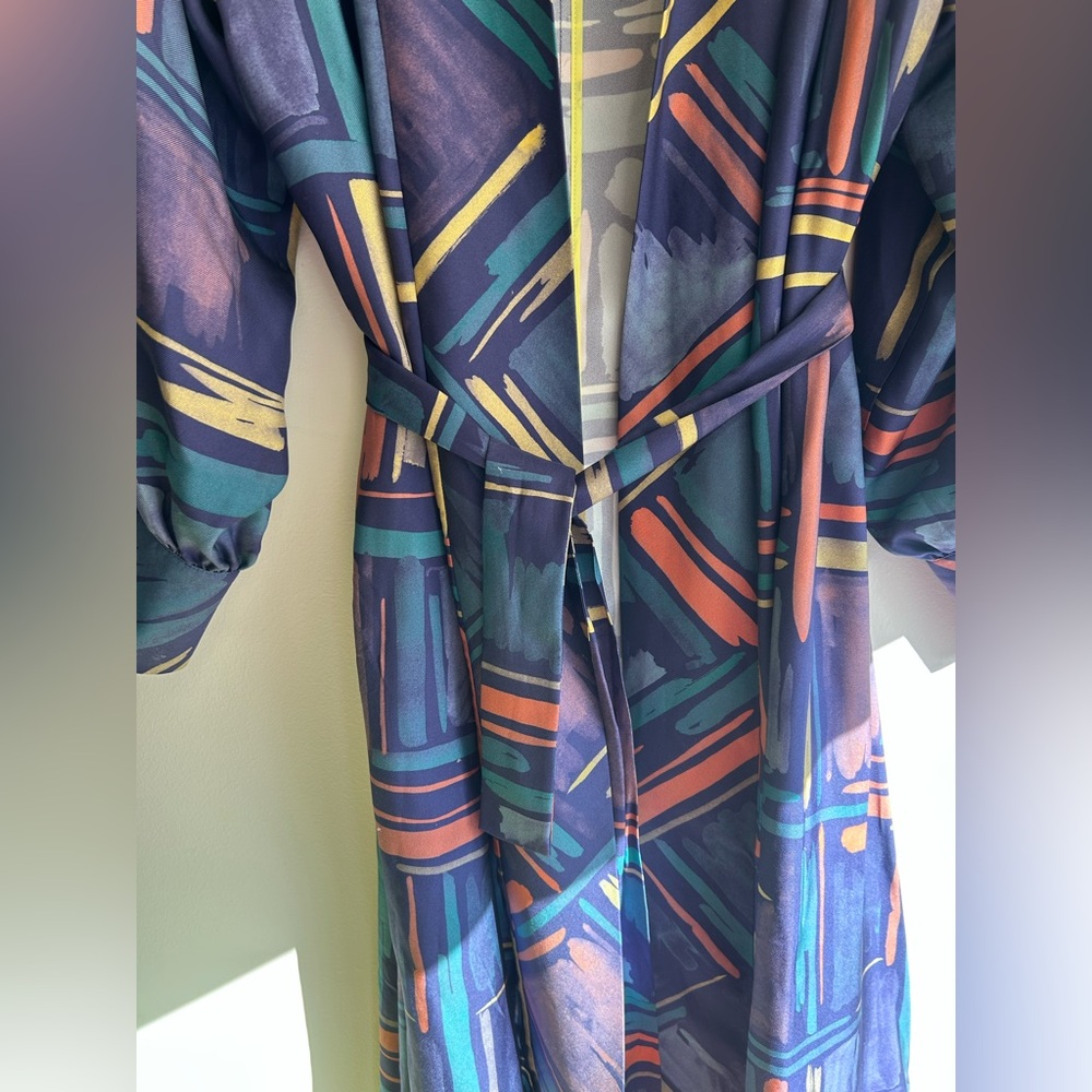 Multicolor Abstract Patterned Women's Dress - Picture 5 of 10
